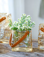 Light Luxury Glass Vase – Handbag Style Aquaculture Decoration for Home