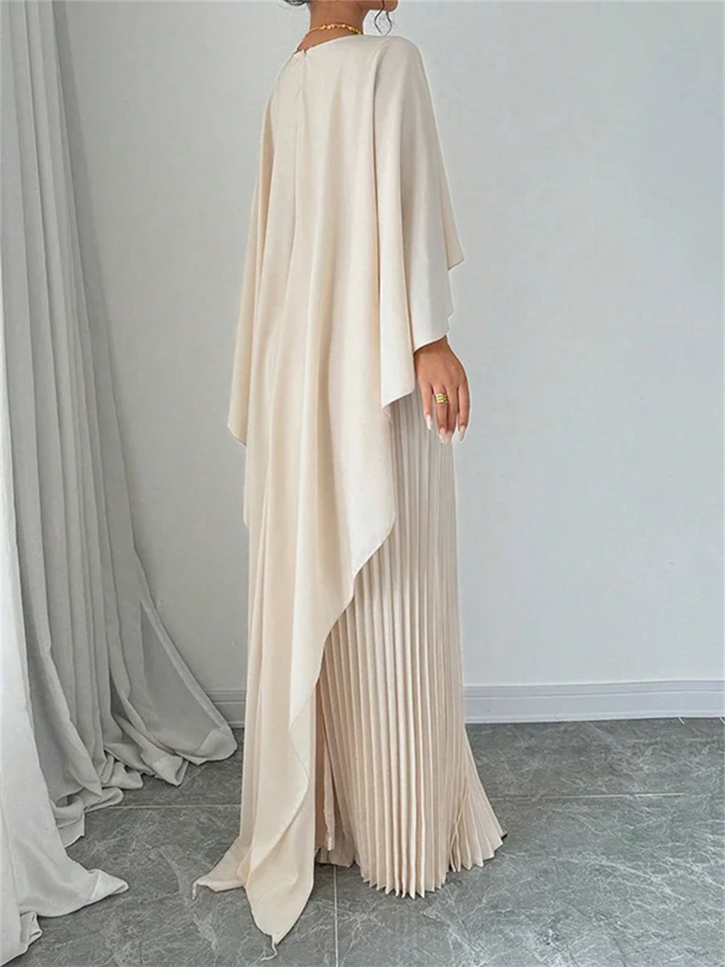 Casual Summer Dress – Loose Fit Batwing Sleeve Midi Dress for Women