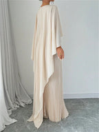 Casual Summer Dress – Loose Fit Batwing Sleeve Midi Dress for Women