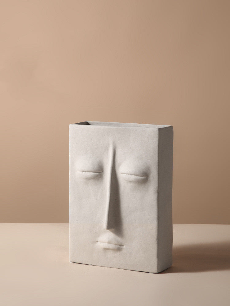 Creative Face Vase – Nordic Ceramic Decoration for Bedroom & Living Room