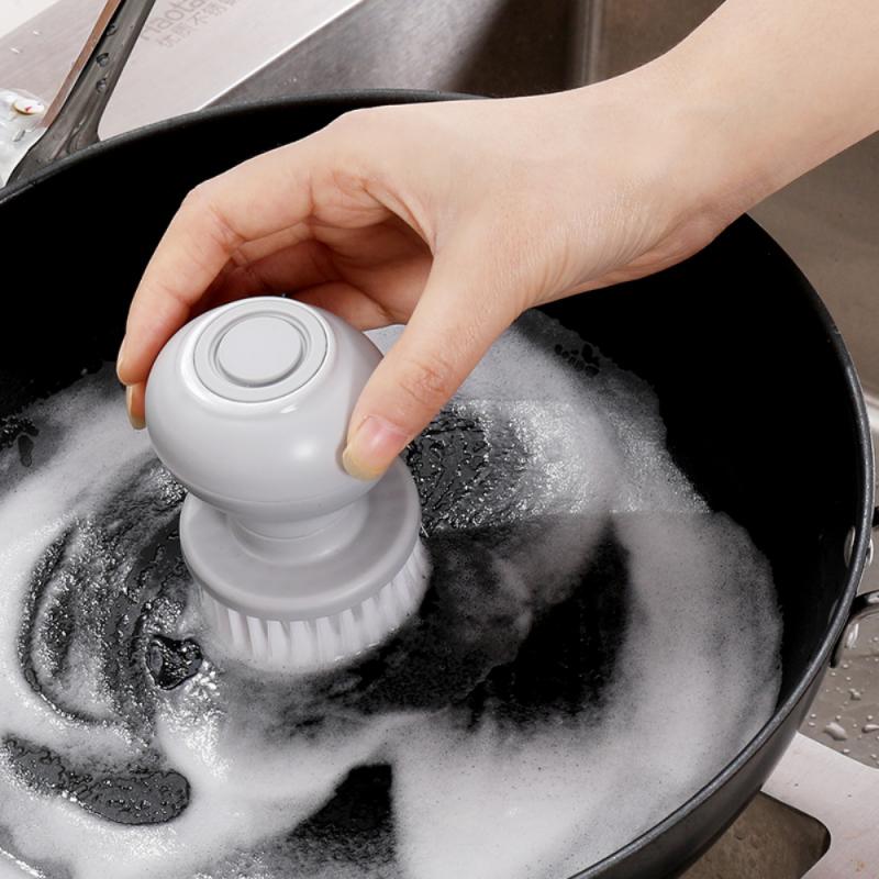 Kitchen Cleaning Brush Set – Dish, Cup & Bowl Scrubber with Refillable Soap Dispenser