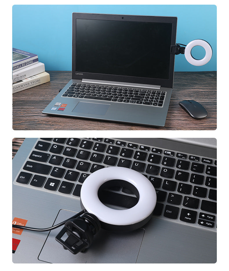 USB LED Selfie Ring Light – 4 Inch Dimmable Light for Streaming & Video Calls