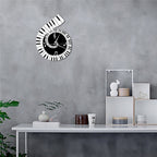 Piano Keyboard Wall Clock – Treble Clef Music Notes Home Decor Clock