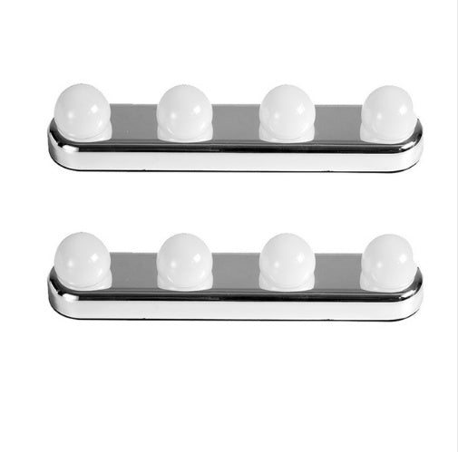 4-Bulb Mirror LED Makeup Lamp – Suction Cup Fill Light for Vanity & Selfies