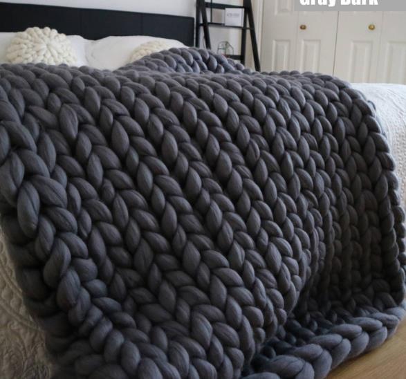Decorative Handmade Knitted Blanket – Cozy Photography & Home Decor Throw