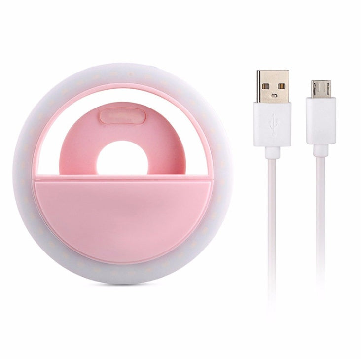 USB Rechargeable Phone Selfie Ring Light RK12 – Beauty Fill Light for Perfect Photos & Videos