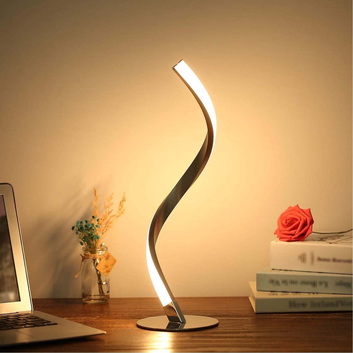 Snake Design Table Lamp – Spiral LED Night Light for Bedroom Decor