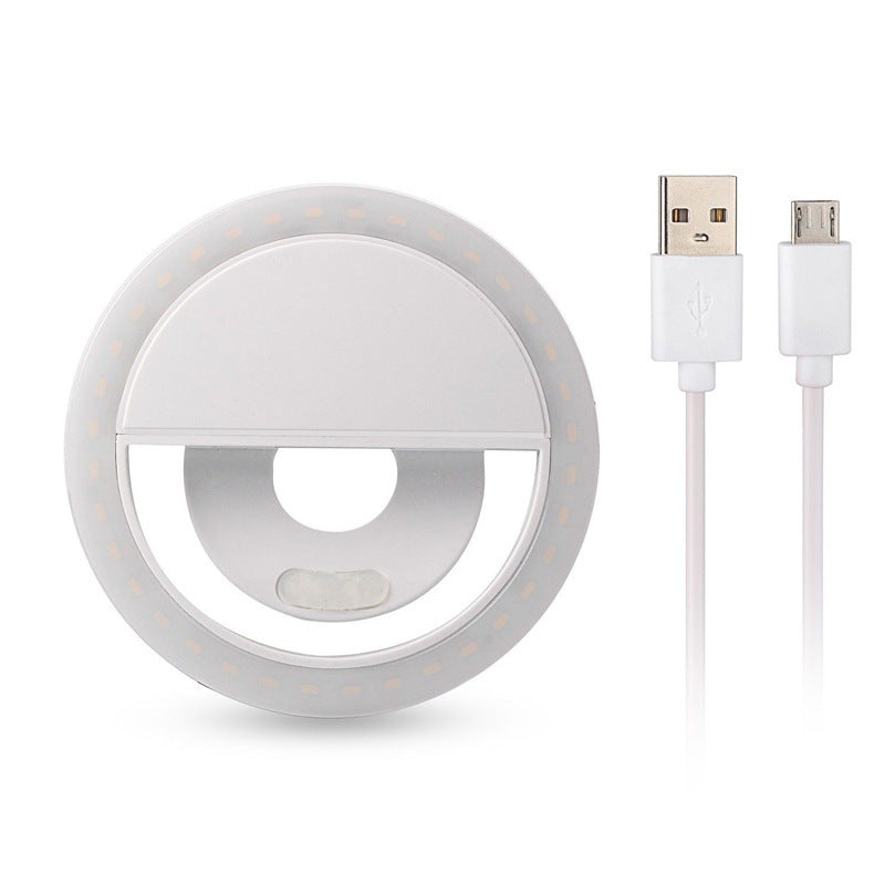 USB Rechargeable Phone Selfie Ring Light RK12 – Beauty Fill Light for Perfect Photos & Videos