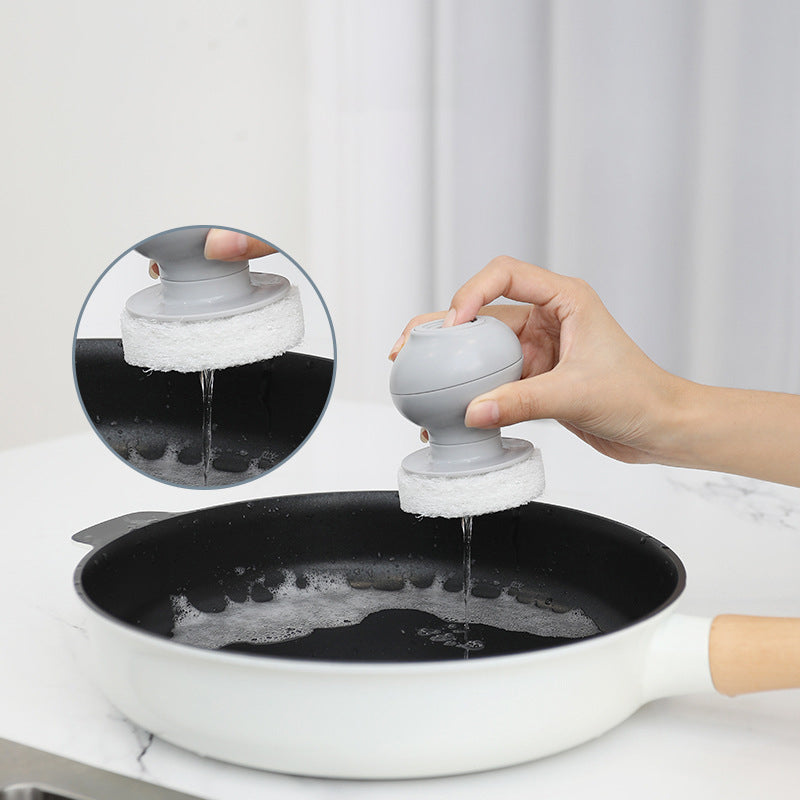 Kitchen Cleaning Brush Set – Dish, Cup & Bowl Scrubber with Refillable Soap Dispenser
