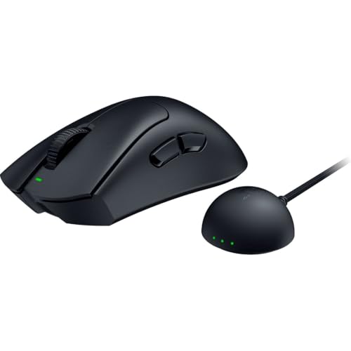 Razer DeathAdder V4 Pro Wireless Gaming Mouse: 56g Lightweight - HyperSpeed Wireless Gen-2 - Optical Scroll Wheel - Optical Switches Gen-4 - Focus Pro 45K Sensor Gen-2 - Up to 150 Hr Battery