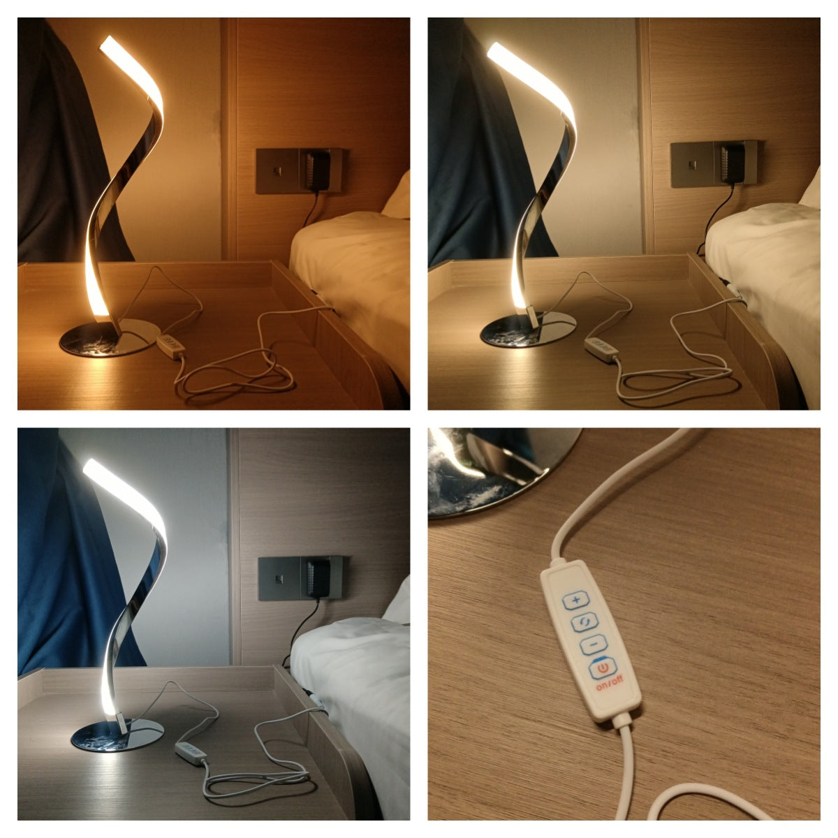 Snake Design Table Lamp – Spiral LED Night Light for Bedroom Decor