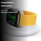 JOYROOM Apple Watch Charger Stand, Portable Magnetic iWatch Charger with Cord, Foldable Fast Charger for Apple Watch Series 10/9/8/7/6/5/SE/Ultra 2, Nightstand Mode Support, White