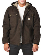 Carhartt Men's Relaxed Fit Washed Duck Sherpa-Lined Utility Jacket