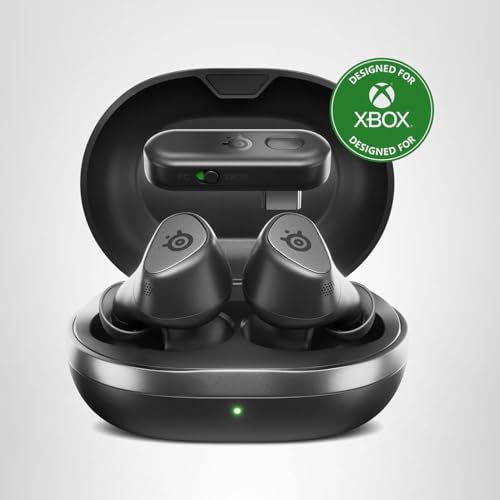 Arctis GameBuds for PlayStation/PC/Switch/Mobile — 2.4GHz + Bluetooth 5.3 Earbuds — Active Noise Cancelling — Mobile App Sound Presets — Water Resistant IP55 — 40H Battery with Qi Charging Case