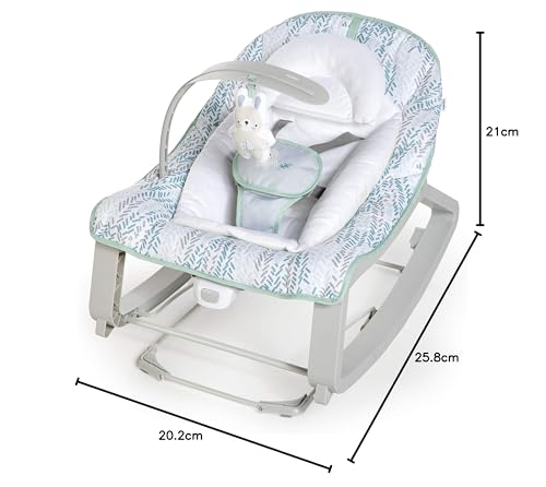 Ingenuity Keep Cozy 3-in-1 Grow with Me Vibrating Baby Bouncer, Seat & Infant to Toddler Rocker, Vibrations & -Toy Bar, 0-30 Months Up to 40 lbs (Weaver)