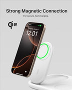 Belkin 3-in-1 MagSafe-Compatible iPhone Charger - Foldable Magnetic Qi2 Certified, MagSafe Charging Station for Phone, Apple Watch, AirPods - Wireless for Multiple Devices