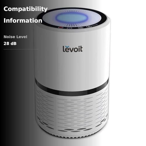 LEVOIT Air Purifiers for Bedroom Home Dorm, 3-in-1 Filter Cleaner with Fragrance Sponge for Better Sleep, Filters Smoke, Allergies, Pet Dander, Odor, Dust, Office, Desktop, Core Mini-P, White