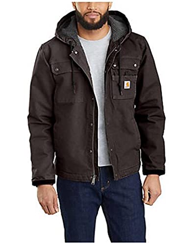 Carhartt Men's Relaxed Fit Washed Duck Sherpa-Lined Utility Jacket