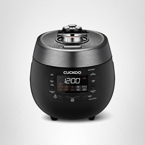 Cuckoo CRP-RT0609FW 6 cup Twin Pressure Plate Rice Cooker & Warmer with High Heat, GABA, Mixed, Scorched, Turbo, Porridge, Baby Food, Steam (Hi/Non Press.) and more, Made in Korea (White)