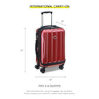 DELSEY PARIS Helium Aero Hardside Expandable Luggage with Spinner Wheels, Blue Cobalt, Checked-Large 28 Inch