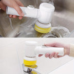 USB Rechargeable Electric Spin Cleaning Brush – Handheld Power Scrubber for Kitchen & Bathroom