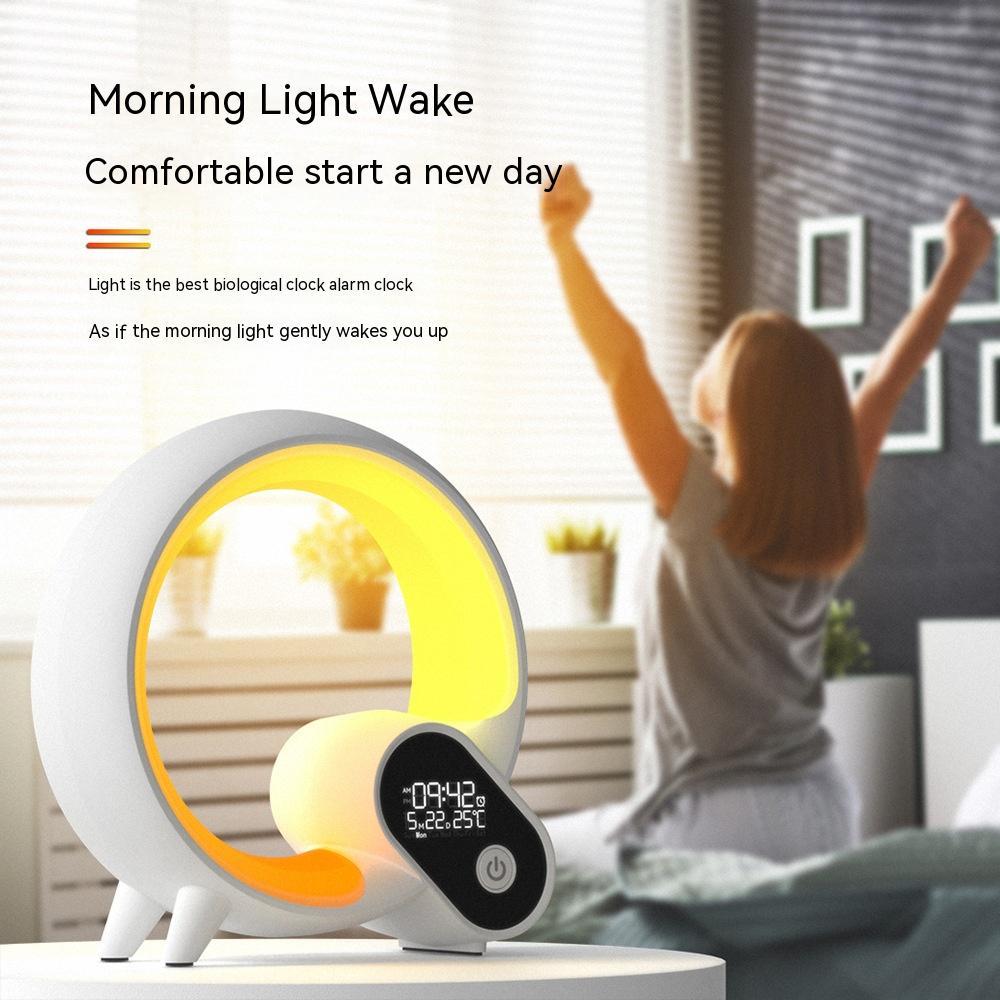 Smart Sunrise Alarm Clock – Bluetooth Audio, Colorful Atmosphere Light & Digital Display