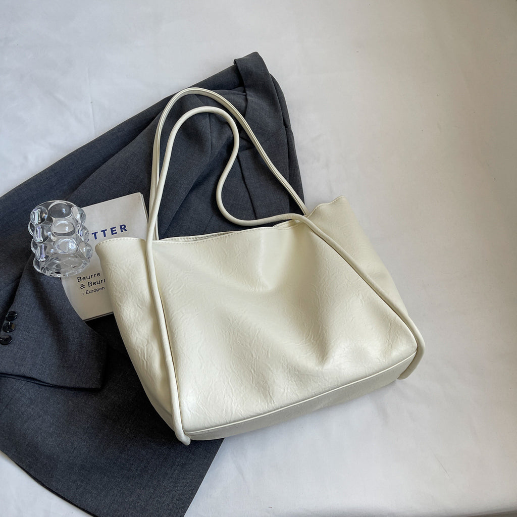Women’s Soft Leather Tote Bag – Large Capacity Shoulder Bag for Work & Travel
