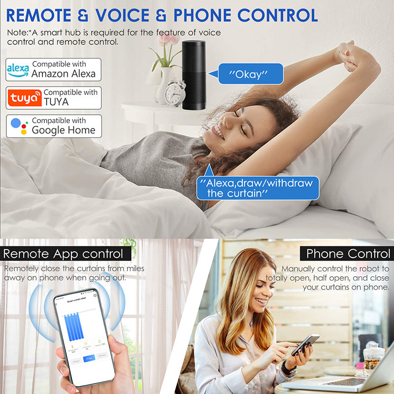 Automatic Curtain Robot – Electric Smart Curtain Opener for Rod & Track