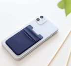 2Pack Adhesive Phone Pocket,Cell Phone Stick On Card Wallet Sleeve,Credit Cards/ID Card Holder Sticker for Back of iPhone,Android and All Smartphones-Black&Grey