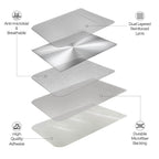 2Pack Adhesive Phone Pocket,Cell Phone Stick On Card Wallet Sleeve,Credit Cards/ID Card Holder Sticker for Back of iPhone,Android and All Smartphones-Black&Grey