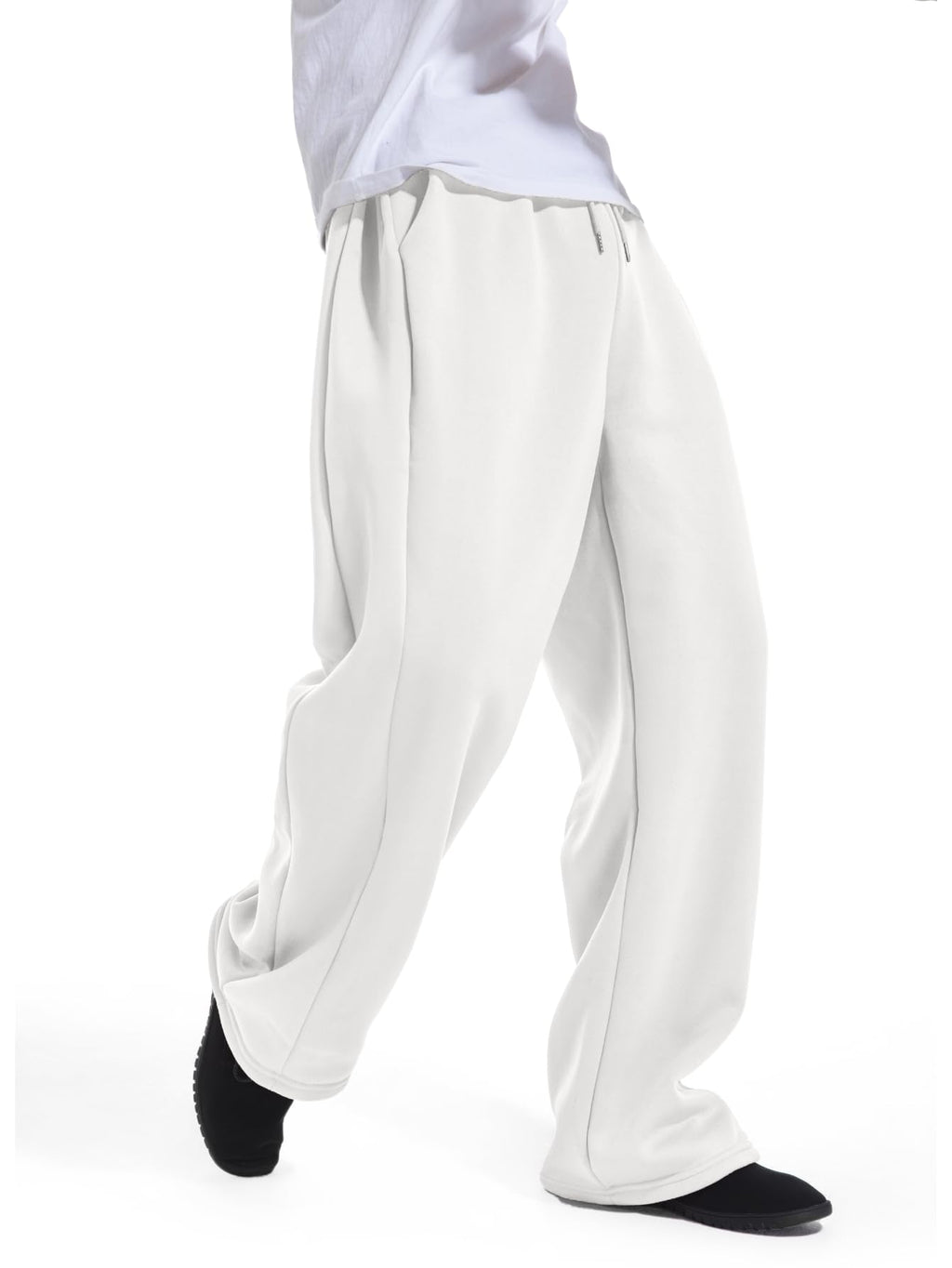 Men's Baggy Sweatpants Wide Leg Lounge Sweat Pants with Pockets
