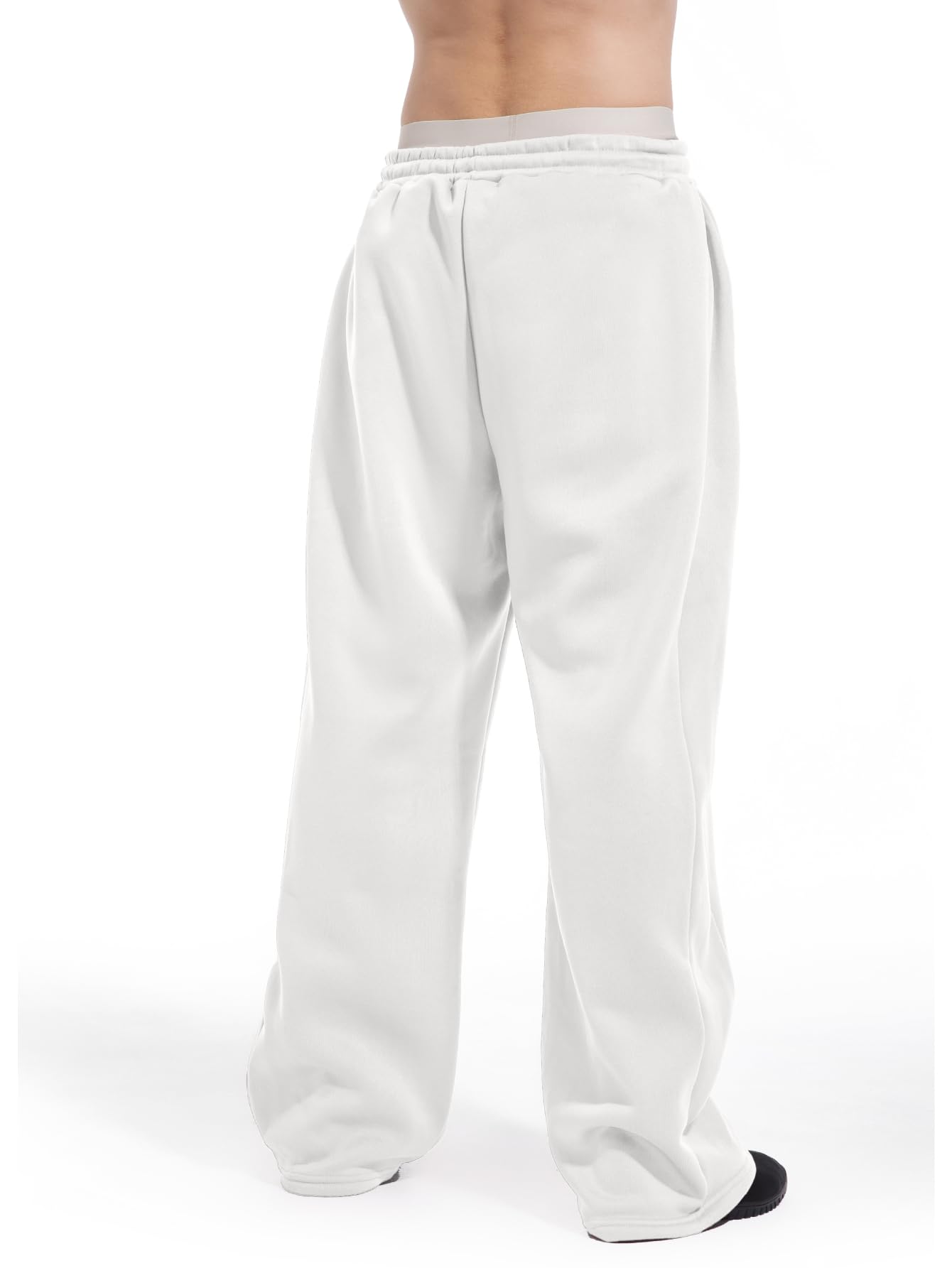 Men's Baggy Sweatpants Wide Leg Lounge Sweat Pants with Pockets