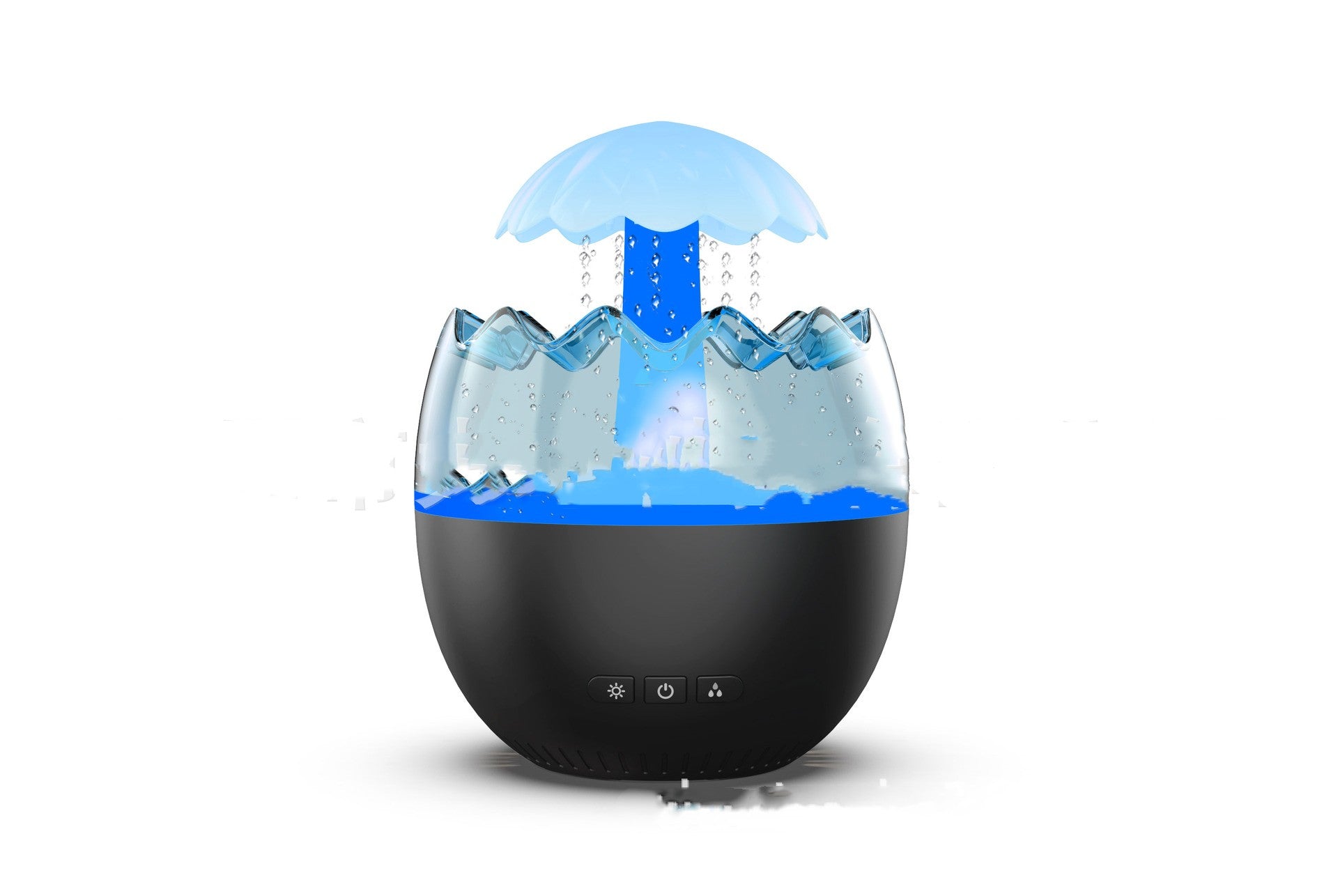 Raindrop Aroma Diffuser – Ultrasonic Humidifier with Color Changing Light