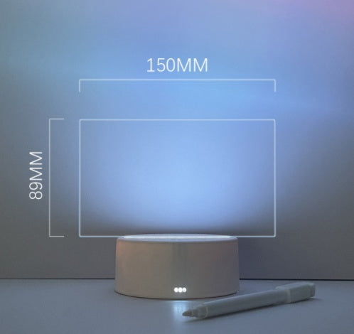 Glowing Acrylic Message Board – Reusable LED Writing Tablet for Desk Decor