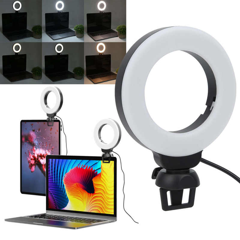USB LED Selfie Ring Light – 4 Inch Dimmable Light for Streaming & Video Calls