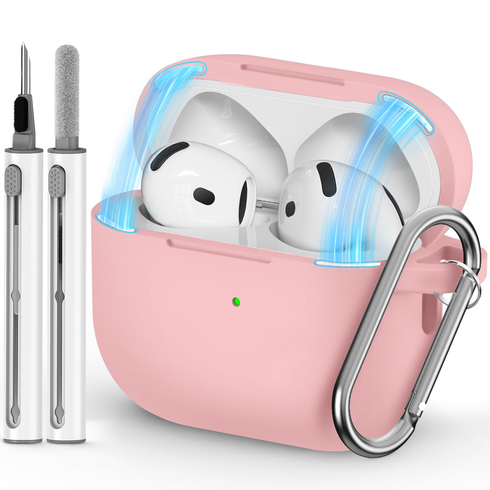 Ljusmicker for AirPods Pro 3 Case 2025 with Cleaner Kit,Soft Silicone Protective Cover for Apple AirPods Pro 3rd Generation Case for Women Men,AirPod Pro 3 CasesAccessories with Keychain-Light Lilac