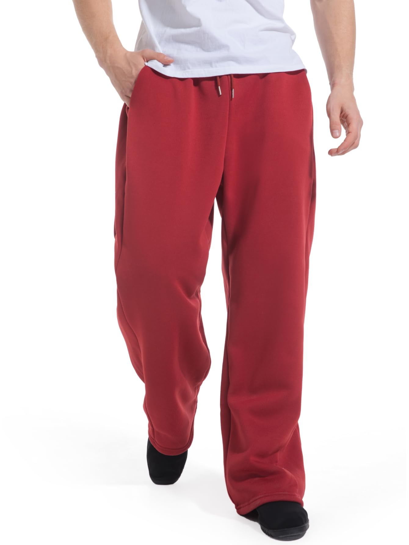 Men's Baggy Sweatpants Wide Leg Lounge Sweat Pants with Pockets