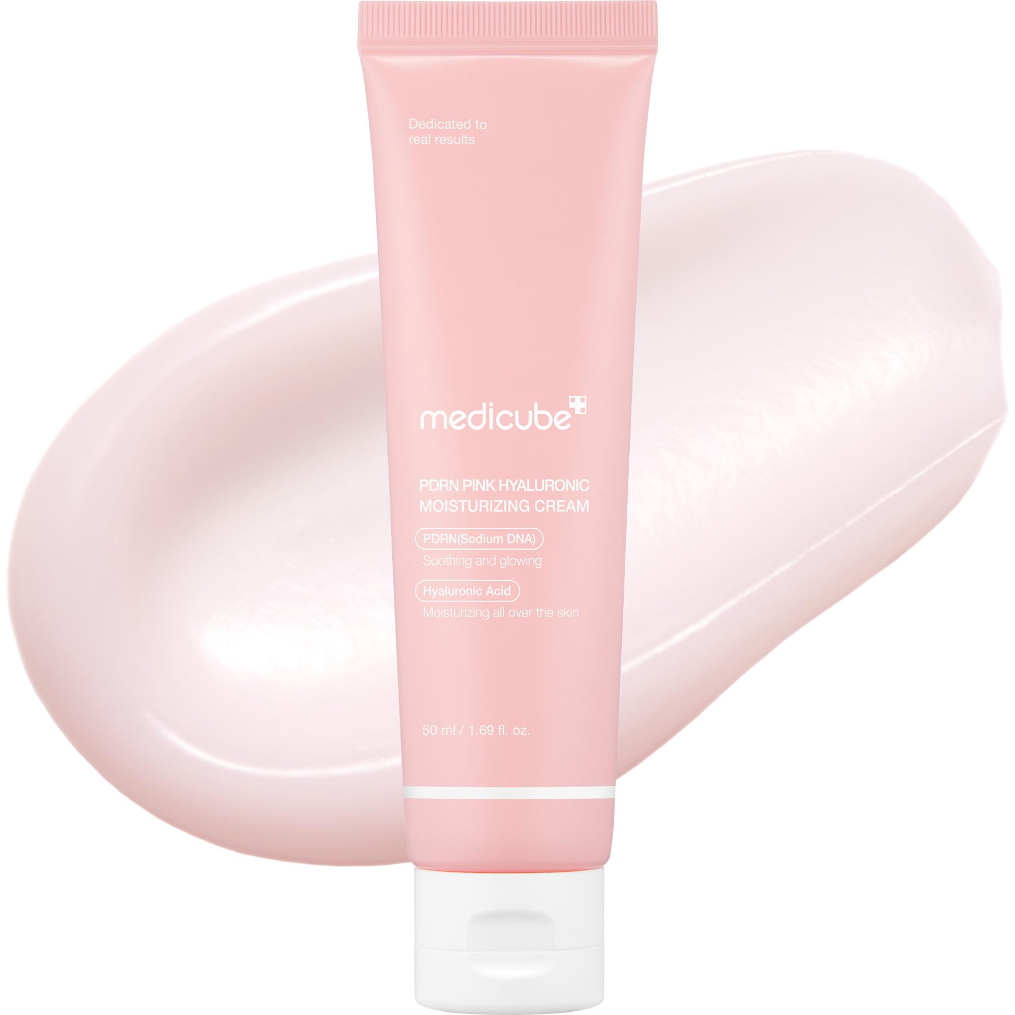 medicube PDRN Pink Hyaluronic Moisturizing Cream | Blemish Recovery, Relief & Hydrating Care | Restores Skin Elasticity & Glow | Korean Skincare for Even Skin Tone & Pore Care | 50ml / 1.69 fl.oz.