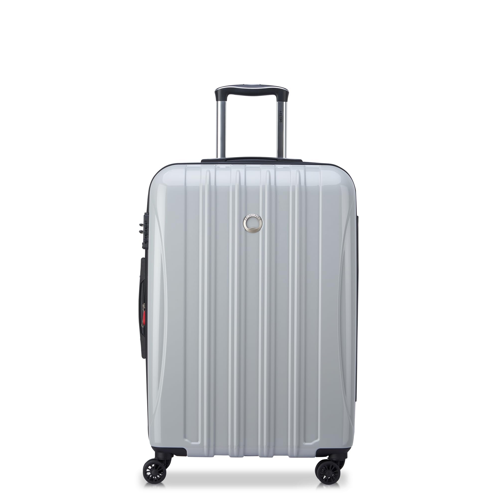 DELSEY PARIS Helium Aero Hardside Expandable Luggage with Spinner Wheels, Blue Cobalt, Checked-Large 28 Inch