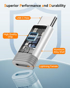 Temdan 4 Pack Lightning to USB C Adapter for iPhone 15/16/17 Pro/17 Pro Max,for iPhone 17/16 Charger,17/16 Accessories,Fast Charging & Data Transfer,USB C Charger Connector Cable,Not for Audio/OTG