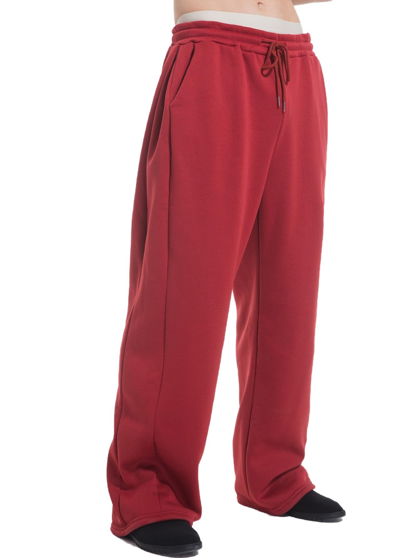 Men's Baggy Sweatpants Wide Leg Lounge Sweat Pants with Pockets