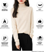 Chanyarn Women's Turtleneck 100% Merino Wool 2025 First-Line Ready to Wear Fall Winter Seamless Knit Pullover Sweater