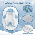 Newborn Baby Bear Outfit Suit Girls Boys Fleece Jumpsuit Romper Hooded Winter Snowsuit Clothes