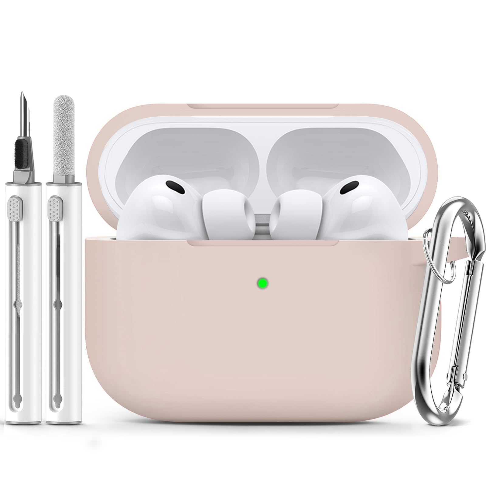 Ljusmicker for AirPods Pro 3 Case 2025 with Cleaner Kit,Soft Silicone Protective Cover for Apple AirPods Pro 3rd Generation Case for Women Men,AirPod Pro 3 CasesAccessories with Keychain-Light Lilac
