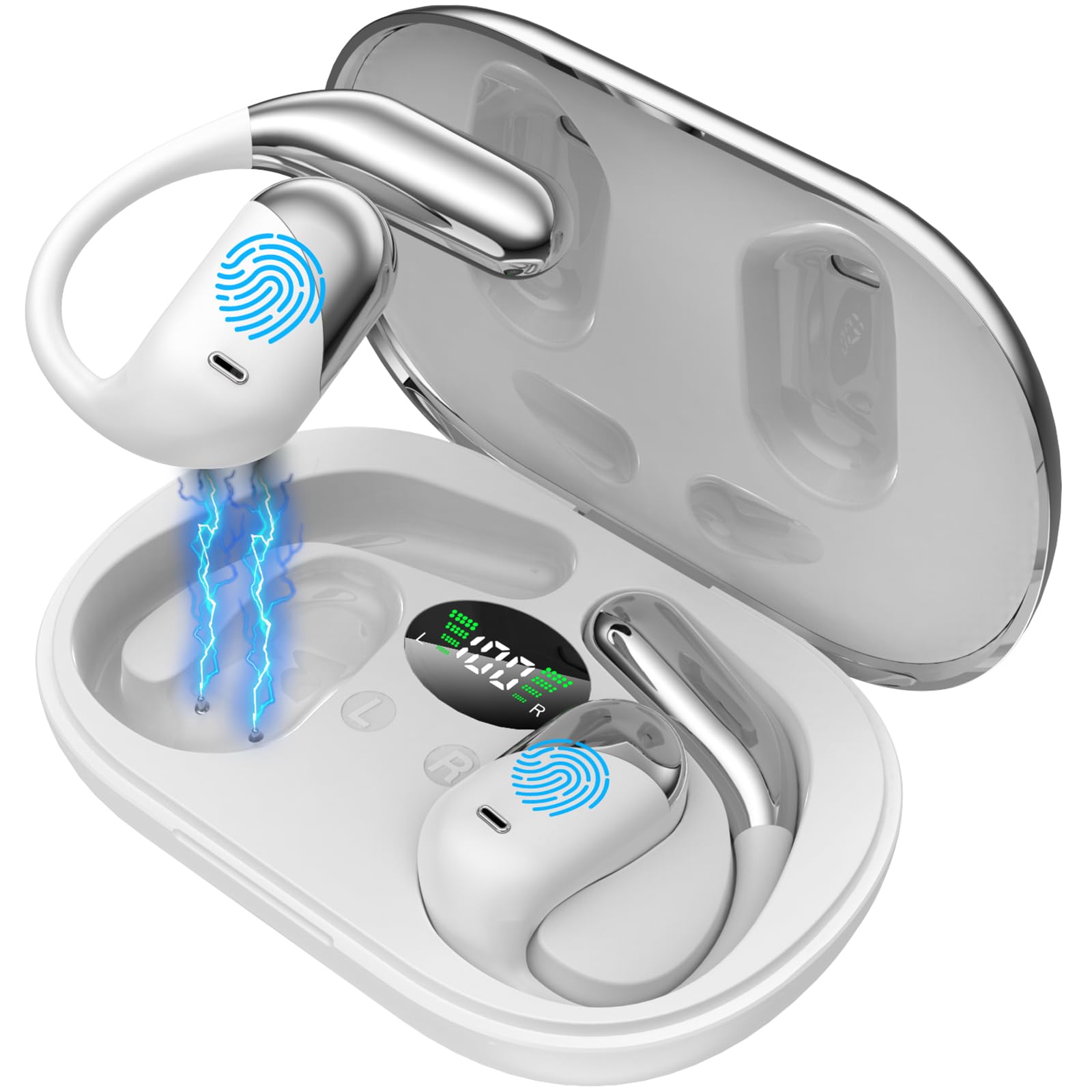 Translation Earbuds Real Time - AI 144 Language Translator Earbuds, Audifonos Traductores Inglés Español, 3-in-1 Translating Device, Translate Ear Buds for Travel Learning with Charging Cradle