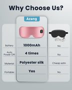 Heated Eye Mask - Cordless Eye Mask for Dry Eyes, FSA - HSA Eligible, Eye Relief, Improved Sleep, Washable Eye Heating pad for Travel and with Replaceable Shell (Gray)