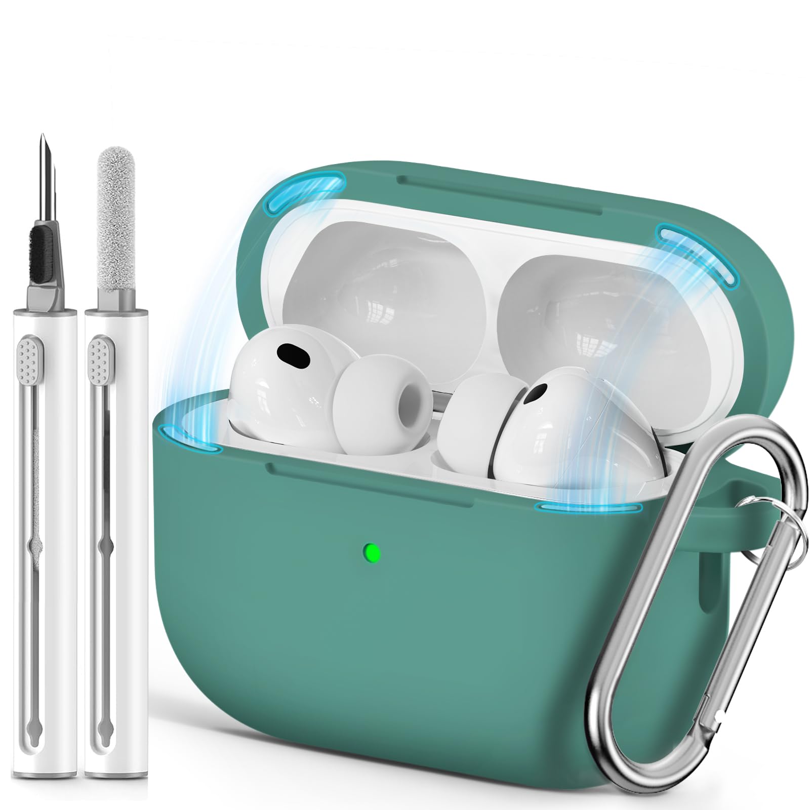 Ljusmicker for AirPods Pro 3 Case 2025 with Cleaner Kit,Soft Silicone Protective Cover for Apple AirPods Pro 3rd Generation Case for Women Men,AirPod Pro 3 CasesAccessories with Keychain-Light Lilac