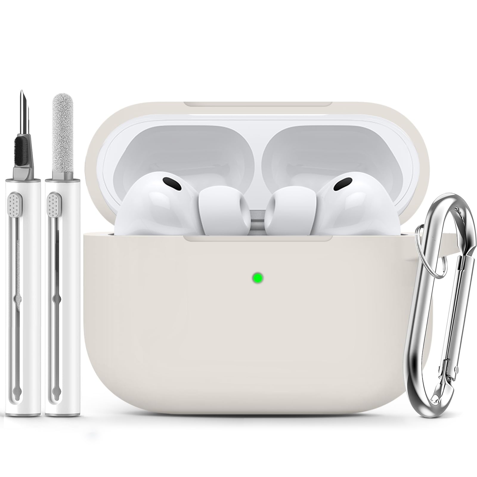 Ljusmicker for AirPods Pro 3 Case 2025 with Cleaner Kit,Soft Silicone Protective Cover for Apple AirPods Pro 3rd Generation Case for Women Men,AirPod Pro 3 CasesAccessories with Keychain-Light Lilac