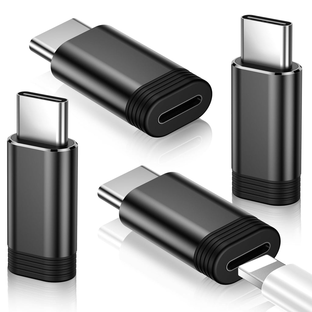 Temdan 4 Pack Lightning to USB C Adapter for iPhone 15/16/17 Pro/17 Pro Max,for iPhone 17/16 Charger,17/16 Accessories,Fast Charging & Data Transfer,USB C Charger Connector Cable,Not for Audio/OTG