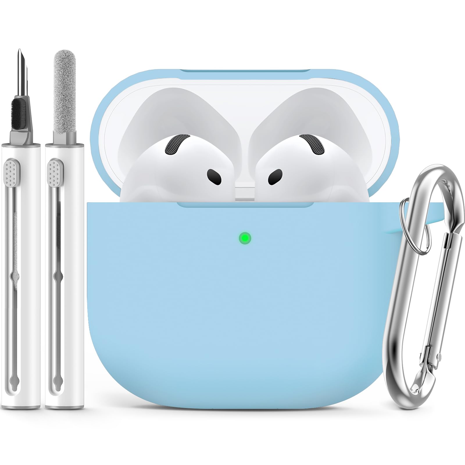 Ljusmicker for AirPods Pro 3 Case 2025 with Cleaner Kit,Soft Silicone Protective Cover for Apple AirPods Pro 3rd Generation Case for Women Men,AirPod Pro 3 CasesAccessories with Keychain-Light Lilac